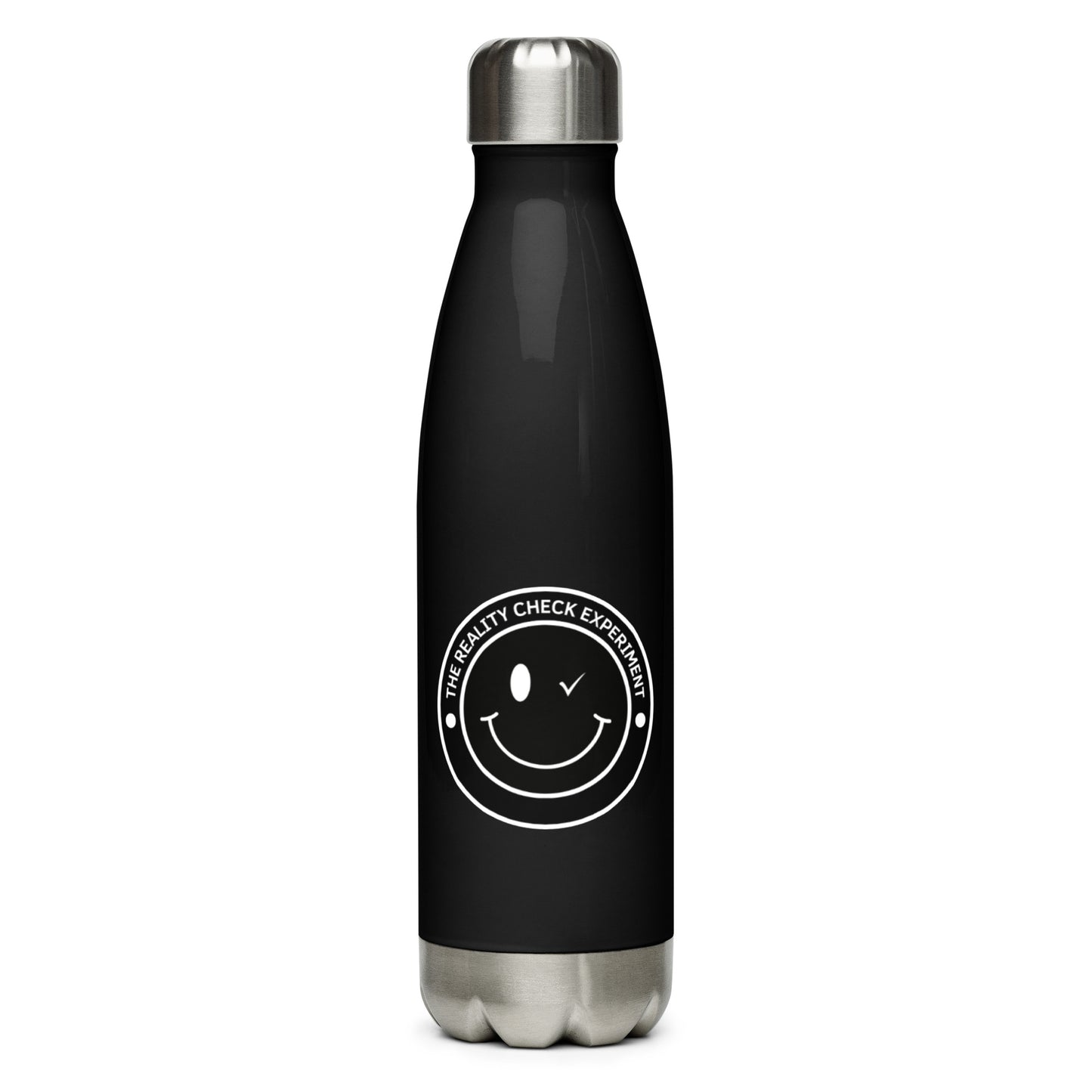 Stainless steel smiley water bottle