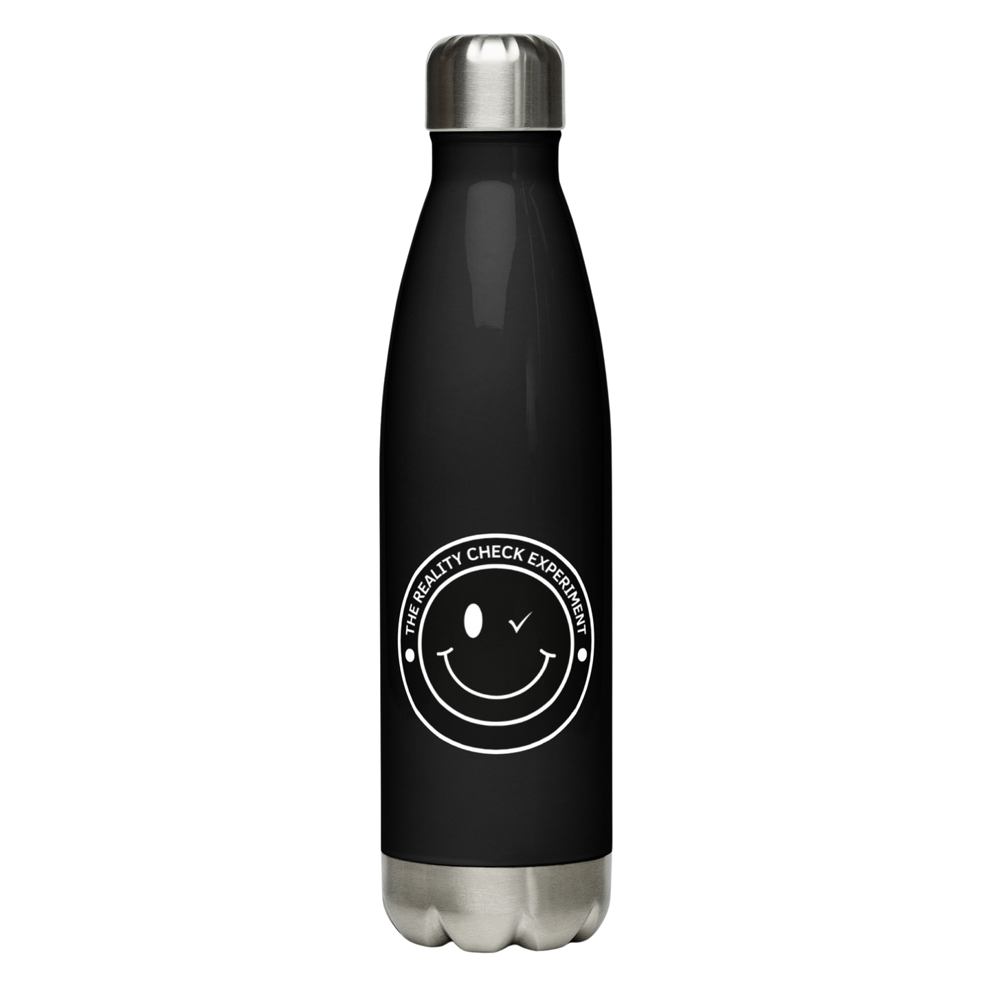 Stainless steel smiley water bottle