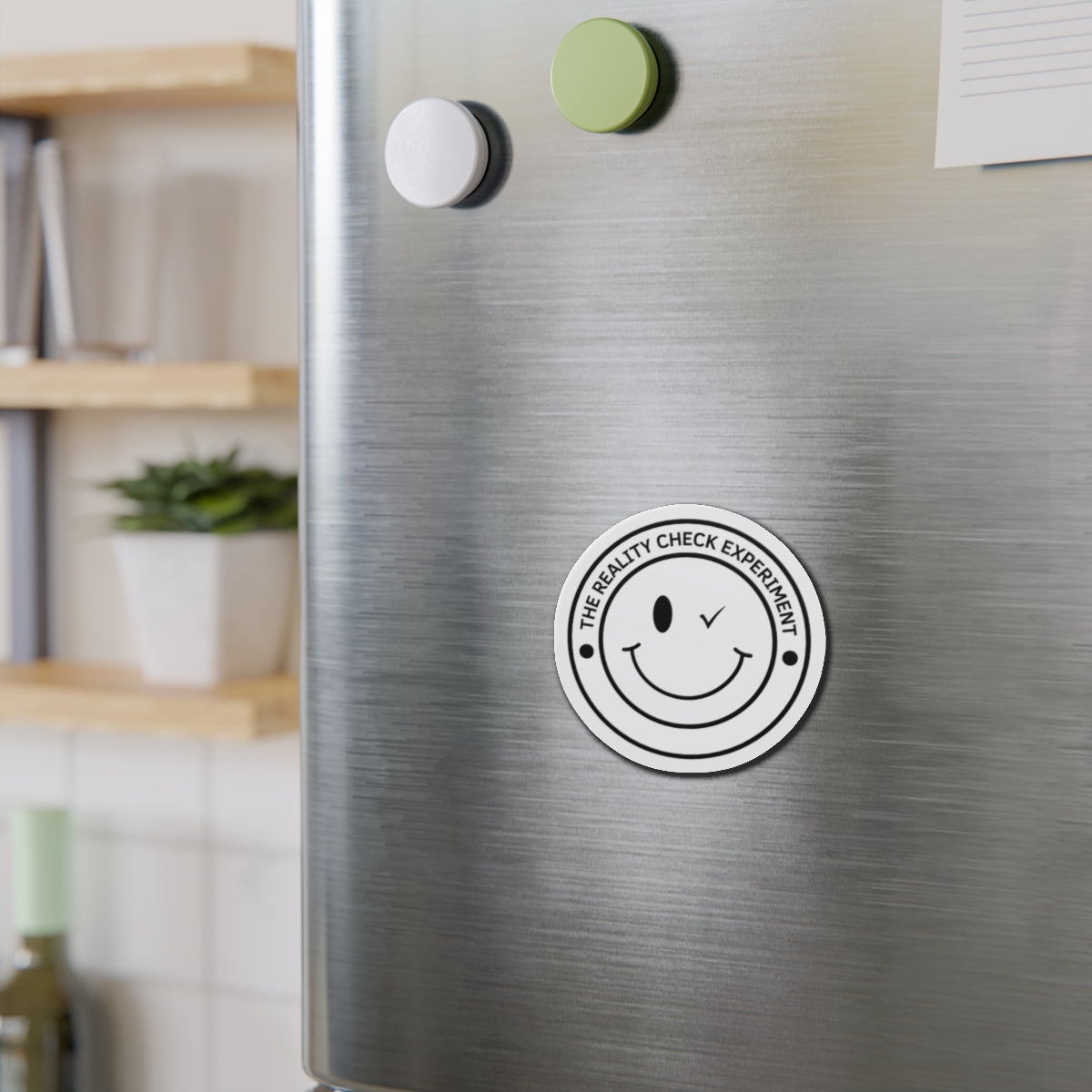 Smiley Face Die-Cut Magnet - The Reality Check Experiment