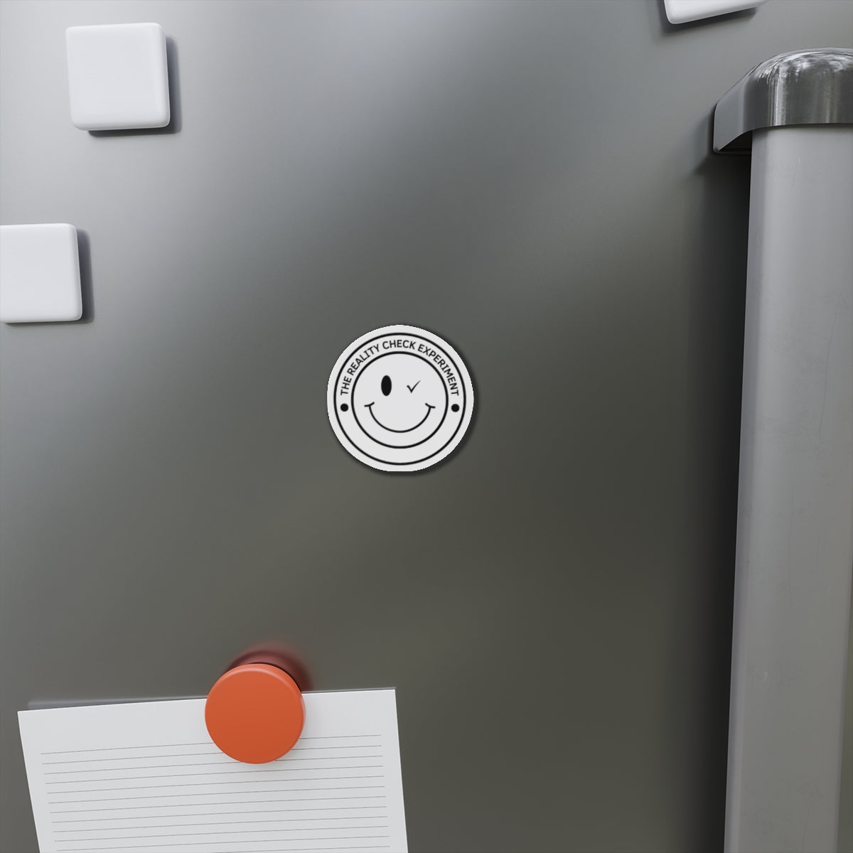 Smiley Face Die-Cut Magnet - The Reality Check Experiment