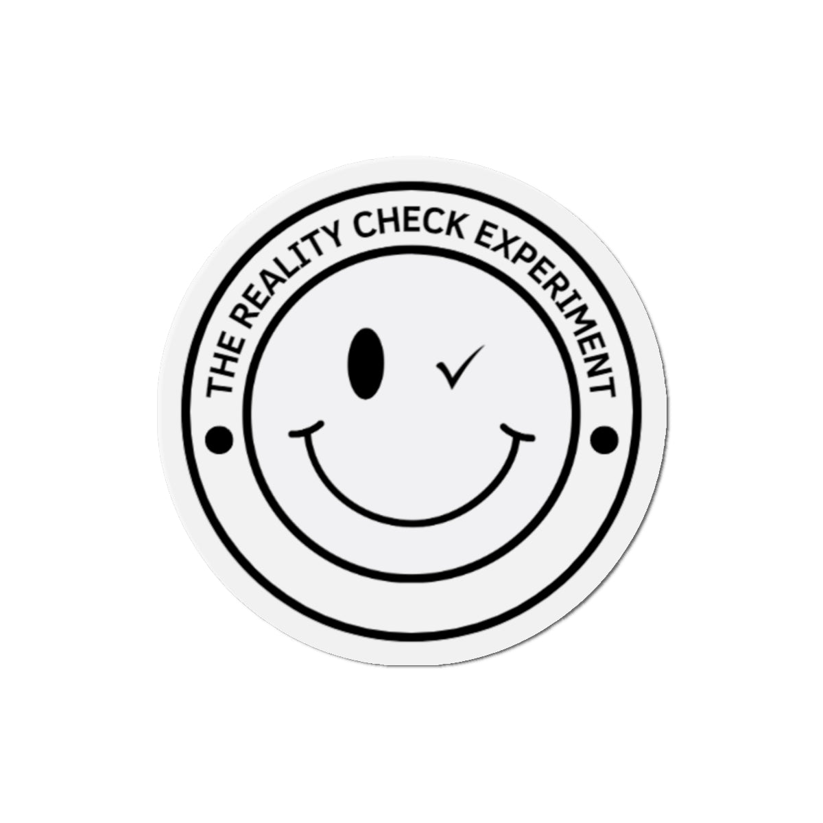 Smiley Face Die-Cut Magnet - The Reality Check Experiment