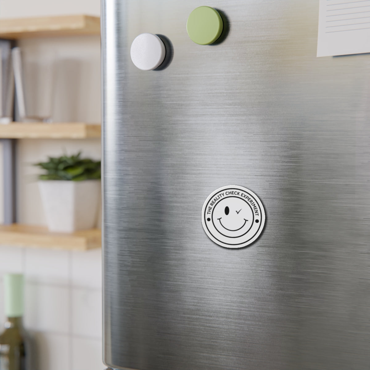 Smiley Face Die-Cut Magnet - The Reality Check Experiment