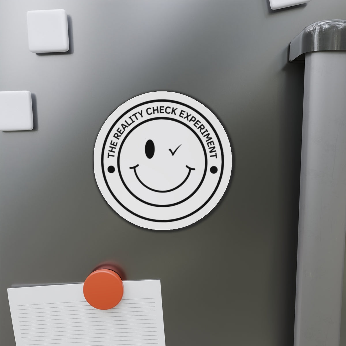 Smiley Face Die-Cut Magnet - The Reality Check Experiment