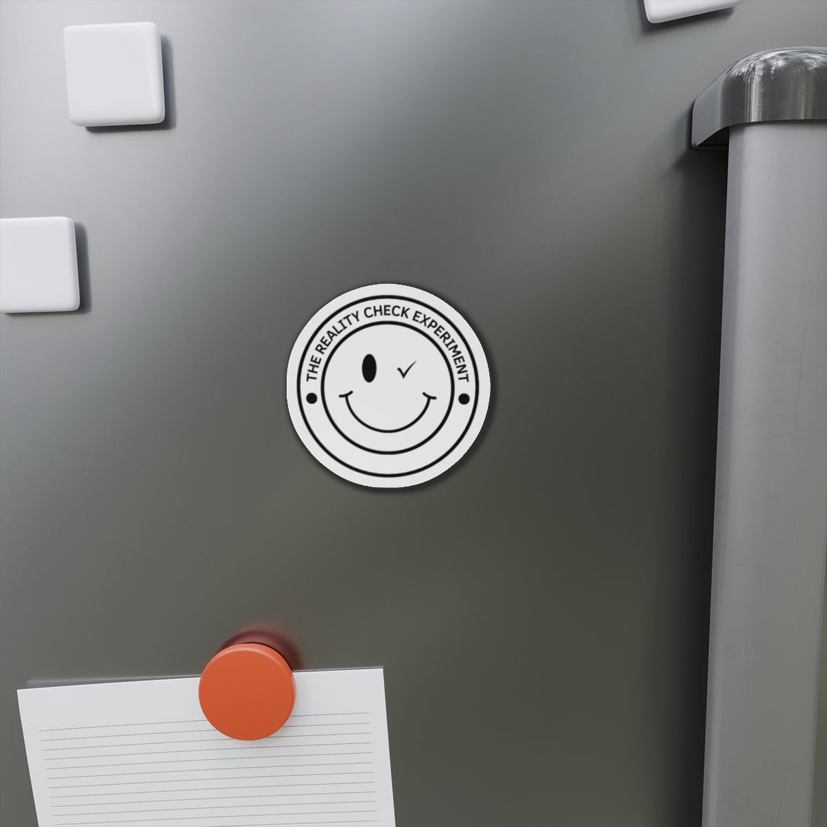Smiley Face Die-Cut Magnet - The Reality Check Experiment